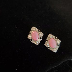 3for$12 Vintage Silver & Pink Earrings
